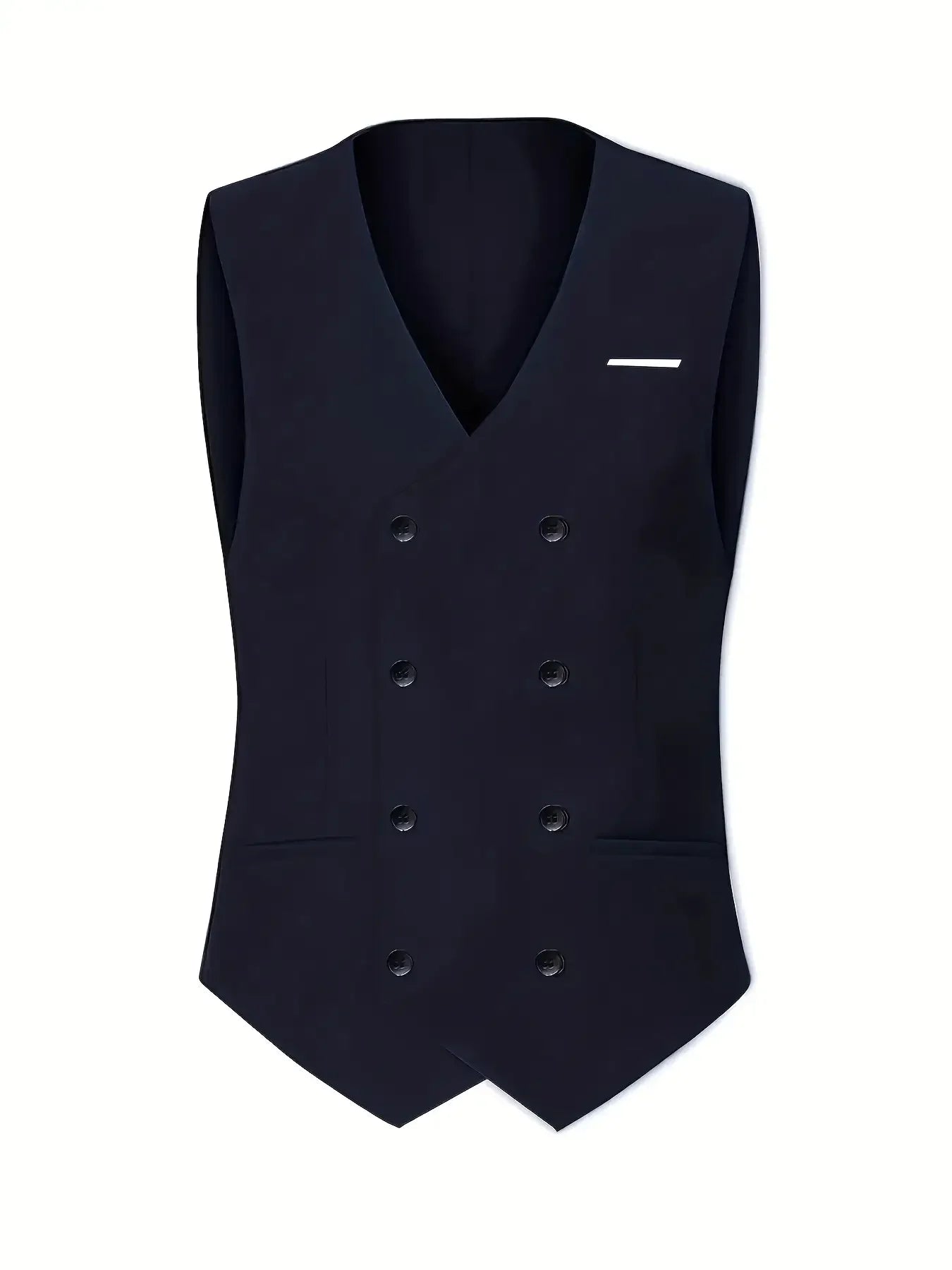 Men's Business Formal Suit 3-Piece Single Breasted Notch Lapel Solid Double Breasted Vest Elegant Office Party Wedding