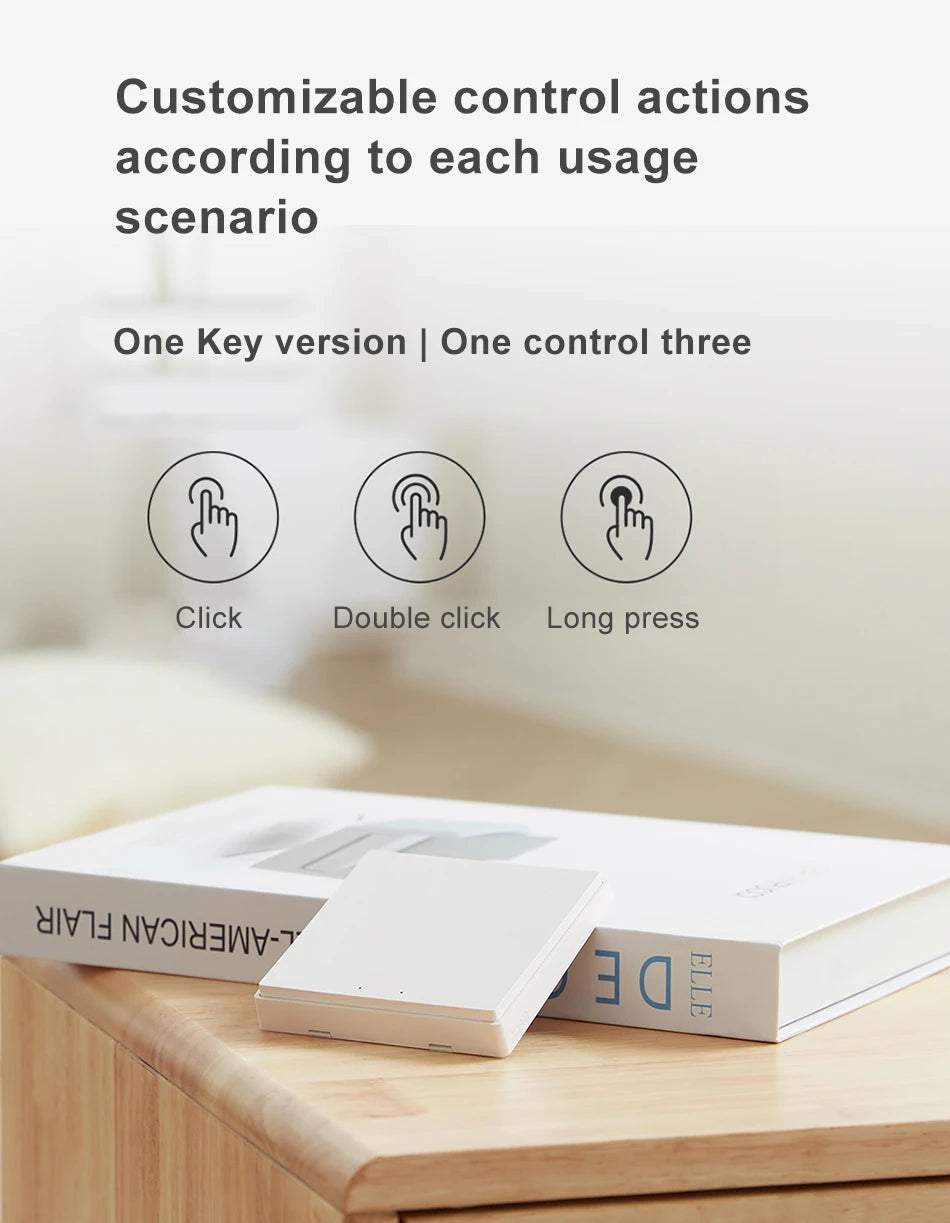 Aqara Smart Wall Wireless Switch D1 ZigBee Remote Control Key Light Switch Button For Mi home HomeKit APP