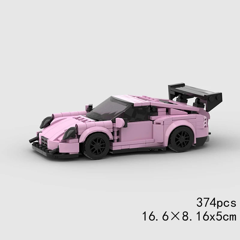 City Speed Racing Car Model Building Blocks DIY Bricks MOC Toy Classic Rally Sports Super Racer Vehicle Christmas gift technique