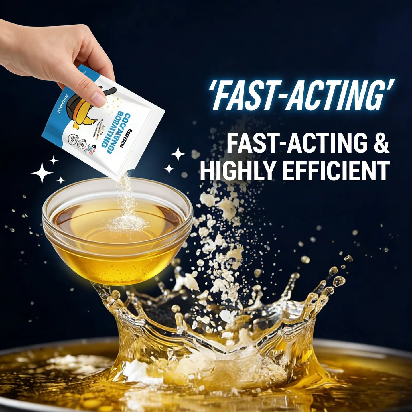 Cooking Oil Solidifier Powder Hot Grease Hardener For Used Fryer Oil Waste Vegetable Lard Eco Friendly Kitchen Cleaning Tool