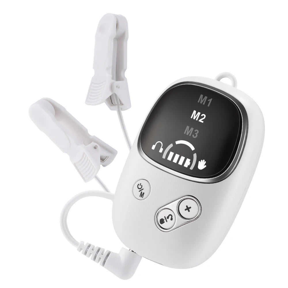 Handheld CES Sleep Aid Device for Insomnia Palm Pulse Massager Stress Relief Device Ear Clip Anxiety Pulse Pressure Relief