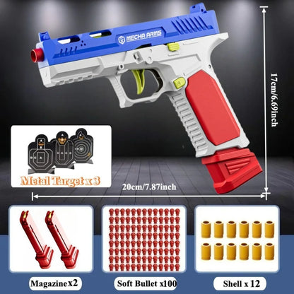 Automatic Continuous Firing SIG17 Shell Ejceting Toy Gun EVA Soft Bullets Airsoft Pistol for Outdoor Sports Shooting Gift