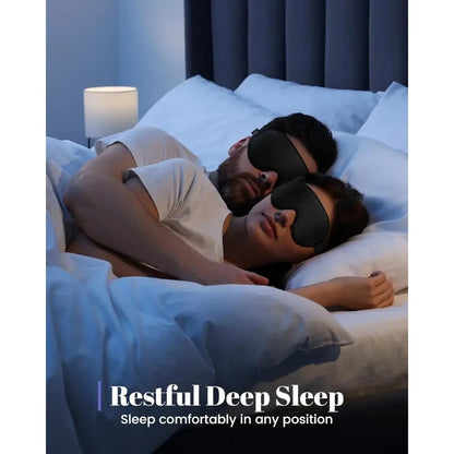 Sleep Mask ,Blackout Eye Masks for Sleep - 3D Breathable Soft Comfortable Eye Mask With Noise-cancelling earplugs