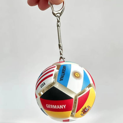 Decompression Keychain Fingertip Football Pinch Music Button Small Gift Million Flag