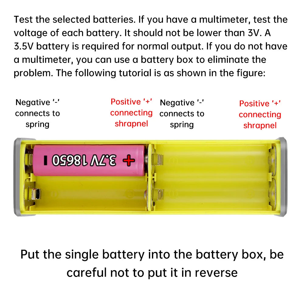 22.5W/45W 18650 Power Bank Case Fast Charging DIY Transparent Battery Storage Box Digital Display USB Type-C Battery Holder