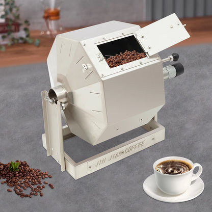 3.83gal Electric Coffee Bean Roaster with Speed Controller Gas Direct Fire Coffee Roaster Machine Stainless Steel Peanut Roaster
