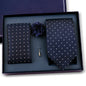 Elegant Ties For Men Classic Paisly Neck Tie Pocket Square Brooch Set With Gift Box Mens Business Wedding Suit Accessories