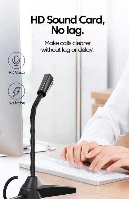 USB/3.5MM Laptop Microphone Desktop Microphone Gaming E-sports Conference Recording E-learning Mic Voice Mic For Desktop PC