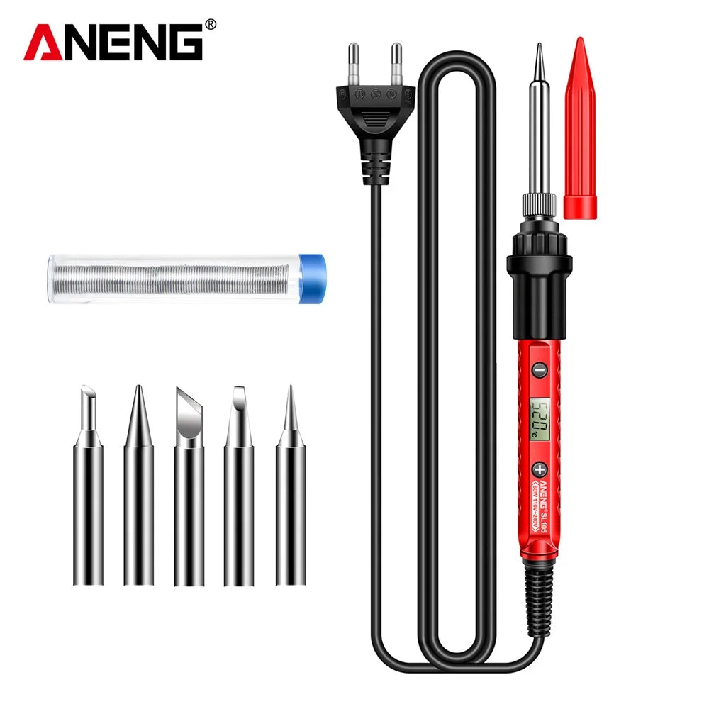 Electric Soldering IronANENG SL105 Digital Display Adjustable Temperature SL104 Adjustment Knob Professional Welding Repair Tool