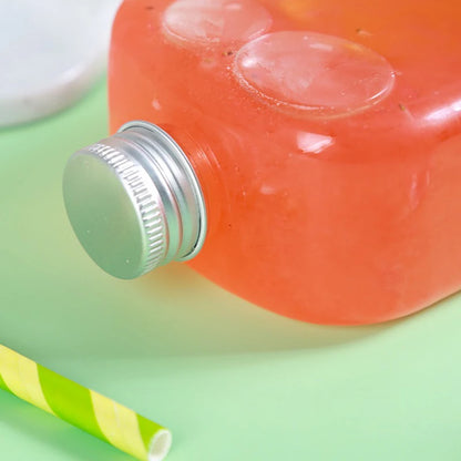 400mL Plastic Beverage Bottles Durable Water Containers with Secure Lids for Drinking Storage