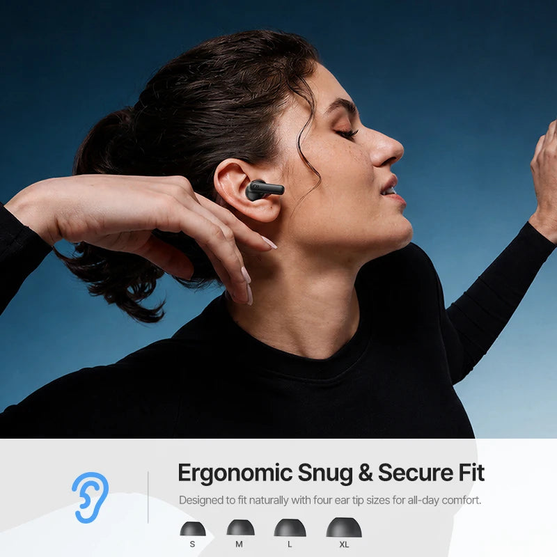 Słuchawki bezprzewodowe Baseus Bass EP10 Ultra — redukcja szumów -55dB, 65 godzin odtwarzania, Bluetooth 6.0, 6 mikrofonów, wyraźne połączenia AI