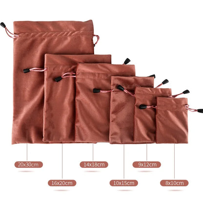 1pcs Gift Cloth Bags with Drawstring New Year Wedding Easter Package Pouches Soft Touching Jewelry Velvet Bag