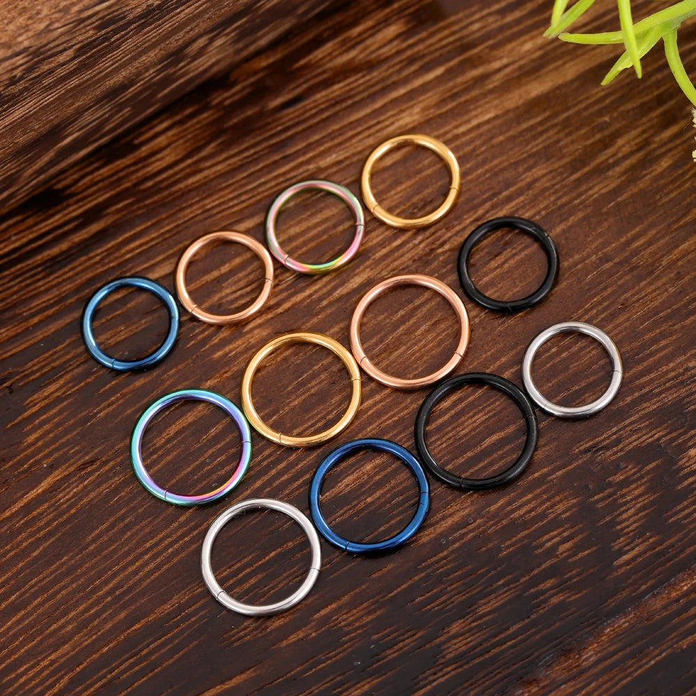 Classical Nose Rings G23 Titanium Anodizing Piercing Body Jewelry Basic Earrings Sexy Septum Piercing Nariz Gifts Safe Piercing