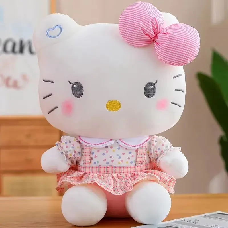 Sanrio Plush Cute Cinnamoroll hello kitty Kuromi My Melody Plush Toys Doll Pillow Anime Cartoon Kids Gifts Room Decoration Dolls