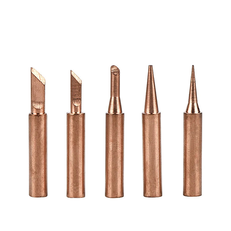 JCD Soldering Iron Tips black Pure Copper Soldering Tip 5pcs/set 900M-T Lead-free Welding Solder Rework Tools Accessories
