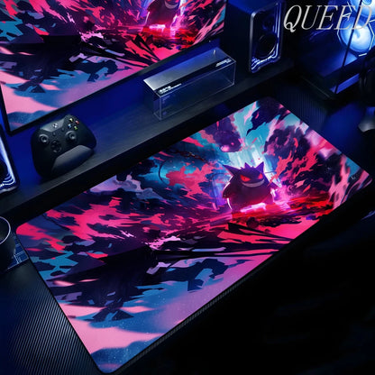 Laptop Black Gaming Accessories Mouse Pad Keyboard Non-slip Rug PC Japan Anime P-pokemon Gengar Mousepad Gamer Keyboard Carpet