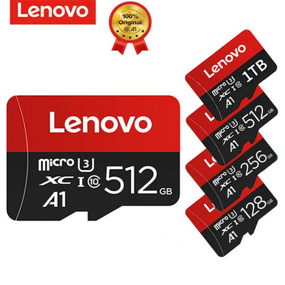Lenovo High Speed Memory Card 1TB Cartao De Memoria 512GB Micro SD Card 256GB Class 10 TF Flash Card For Phone Tablet UAV NEW