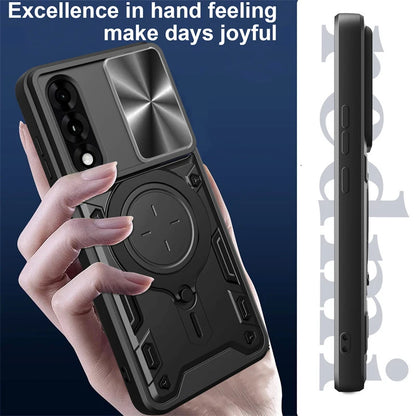 Armor Protection Slide Lens Phone Cover For OnePlus Nord 5 5G Case Car Magnetic Holder Ring Stand for One Plus 1+ Nord5 5G Funda