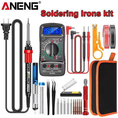 Digital Display Electric Soldering Iron ANENG SL105 Adjustable Temperature EU/220V US/110V Portable Kit Weld Solder Repair Tools
