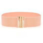 Fashion Women's Ladies Gold Buckle Wide Stretch Elastic Corset Waist Belt Waistband Dress Decoration Belt