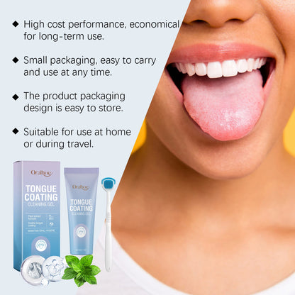 Tongue Cleaning Gel Removes Tongue Coating Inhibits Oral Bacteria Improve Bad Breath Fresh Breath Care Tongue Cleaning Gel Set