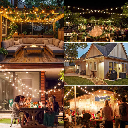 10M 18M 30M Solar String Light ST38 Led Filament Bulb 24V Shatterproof Solar Festoon Garland For Patio Party Garden Decorection