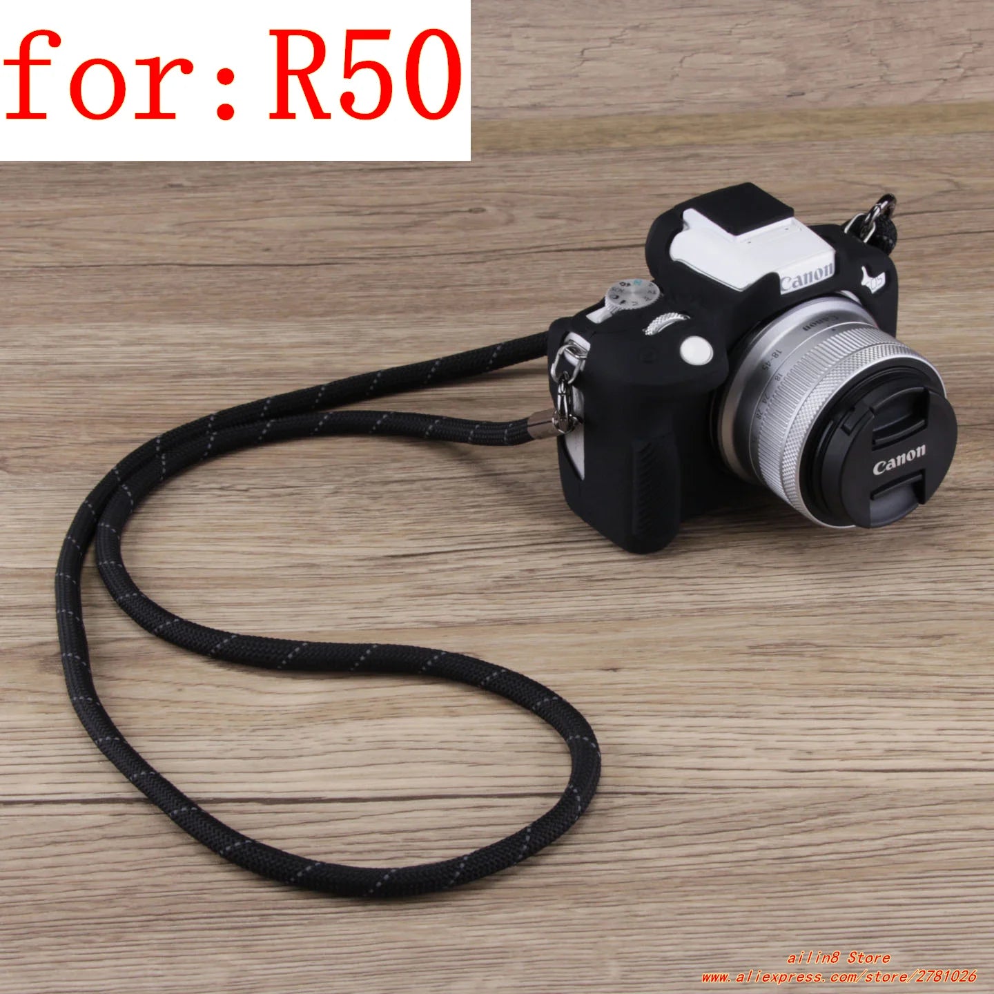 for Canon EOS-R100 Camera Soft Case R50 Silicone shell protective cover Prevent scratching the camera bag One shoulder neck bag