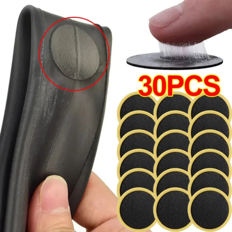 30/20/10 PCS Bicycle Glue-free Tire Patches Tool Quick Repairing Tyre Protection Patch Adhesive Quick Drying Bike Accessories