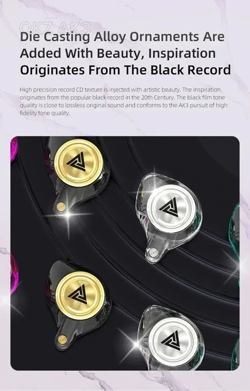 QKZ CK5 FiLe Wired Earphone Professional Gaming And Sports Noise Cancelling Headphones with Microphone HiFi Music Earphone