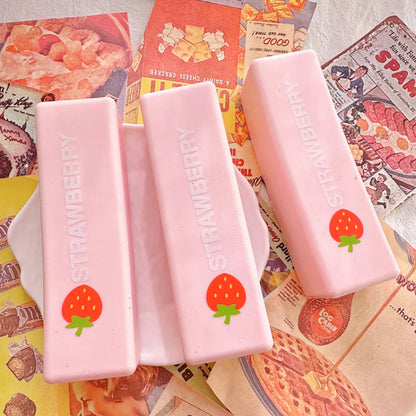 1pcs Strawberry Milk Stick Soft Pinch Toy Office To Relieve Stress And Tension Strawberry Milk Stick Sensory Gift Ornament Toys.
