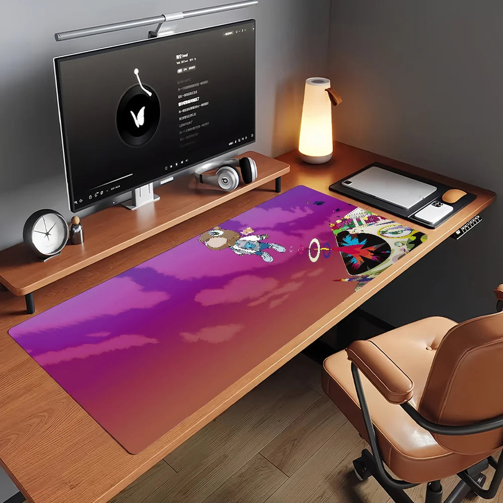 Singer K-Kanye W-West Mouse Pad Non-slip Desk Mat PC Laptop Accessories Rubber Office Keyboard Large Gamers Decoracion