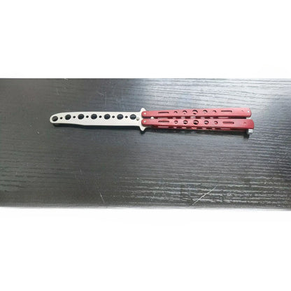 Game props butterfly knife CSGO practice swing knife butterfly comb folding knife stainless steel practice end edge