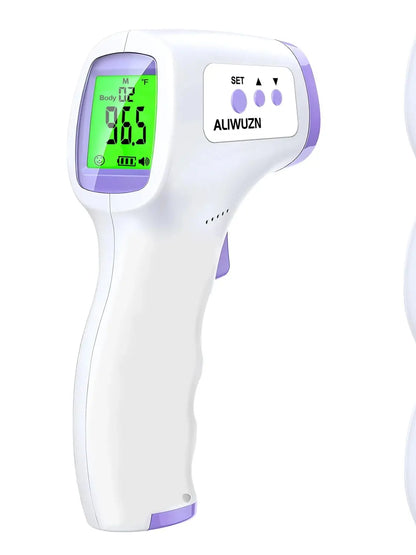 Non-Contact Infrared Forehead Thermometer LED Digital Finger Oximeter Body Temperature Blood Oxygen Saturation Monitor Test Kit