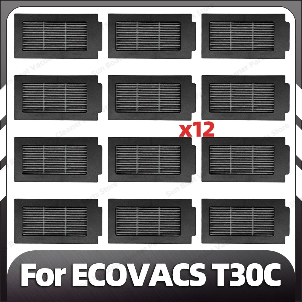 Compatible for ECOVACS T30C / T30C OMNI / T30C PRO OMNI Main Side Brush Filter Mop Pad Dust Bag Spare Parts Accessories