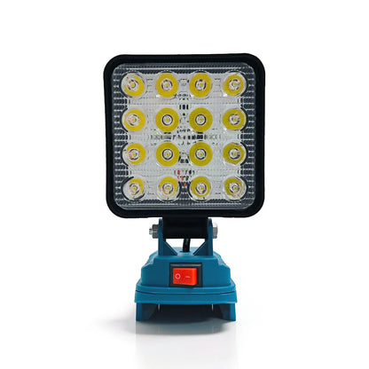 90W LED Work Light for Makita 18V Battery LED Spotlight -9000LM Cordless Jobsite Flood Light Construction Work Light USB Charger