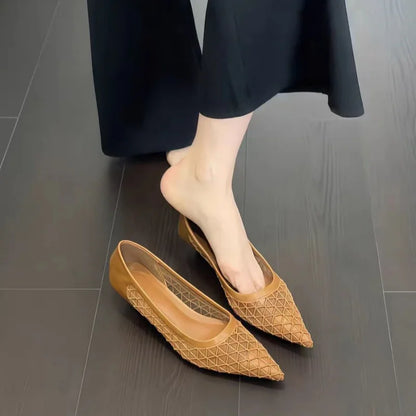 *Summer New Pointed Thin Heel Comfortable Casual Single Shoes Fashionable/sexy Hot Selling Breathable Party High Heels for Women