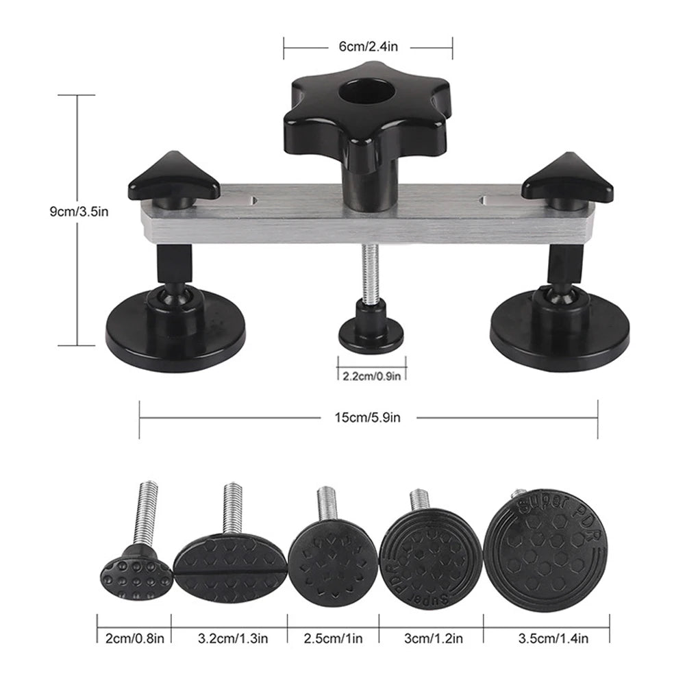 Car Dent Puller Kit Paintless Dent Golden Lifter Suction Cup Bridge Puller Dent Remove Tool Hail Damage Refrigerator Door Repair
