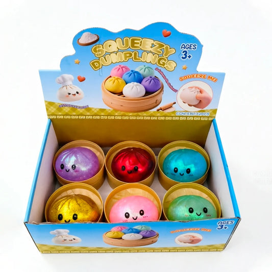 Giant Dumpling Squishies Bun Toy, Slow Rising Glitter Dumpling Stress Ball, Stress Relief Fidget Toy for Home Office toys