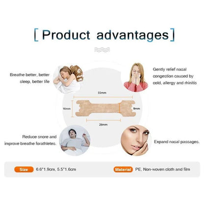 20/40/120/210PCS Nasal Strips Breathing Nose Patches for Adults and Child Better Sleeping Non-Invasive Anti Snoring Nose Breathe