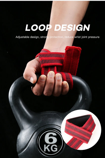 Power Lifting Straps WeightLifting Gym Gloves Deadlift Wrist Straps Hand Palm Assist Gear For Pull Up Bar Barbell Dumbbell Train