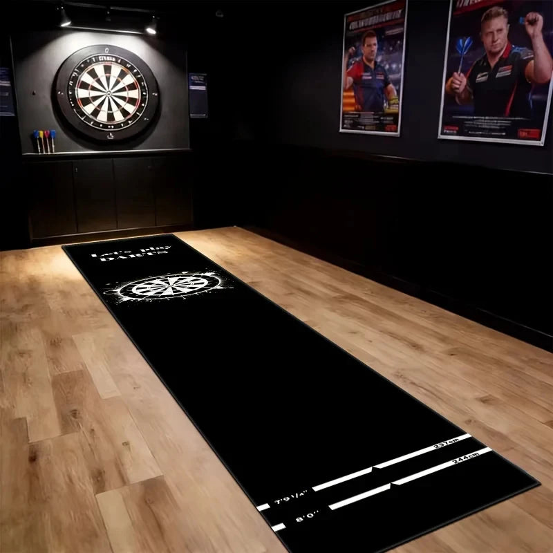 Professional Non-Slip Dart Mat Throwing Carpet for Game Room Bar Decor - Training Mat with Decorative Design