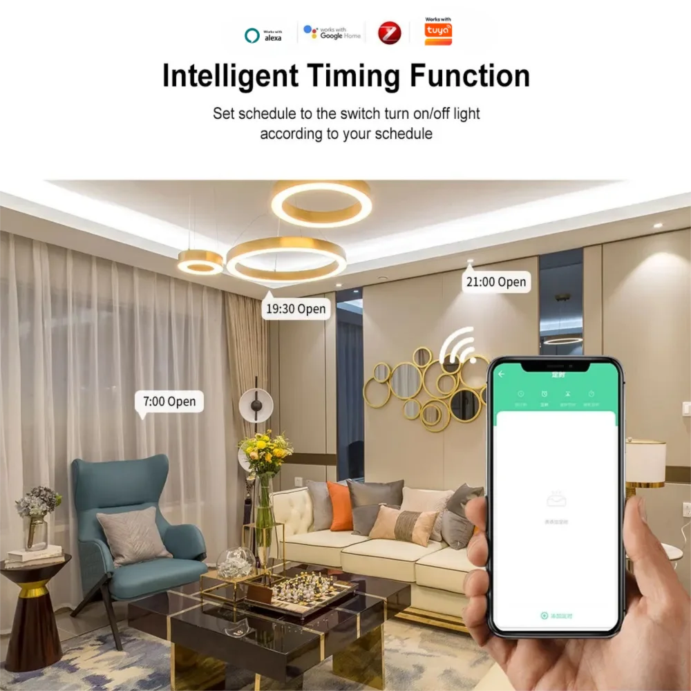 ZIGBEE/WiFi Smart Switch 30A 6600W/4000W Relay Module AC DC7-32V 85-250V Timer Home Automation Alexa Works with Tuya Smartlife