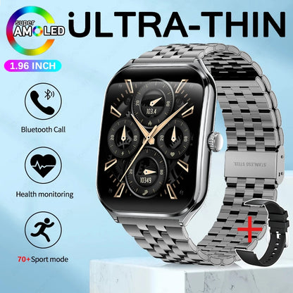 2026 New Ultra-thin Durable Women Smart Watch 1.96" Amoled Screen Sport Health Fitness Wireless Bluetooth Call Smartwatch