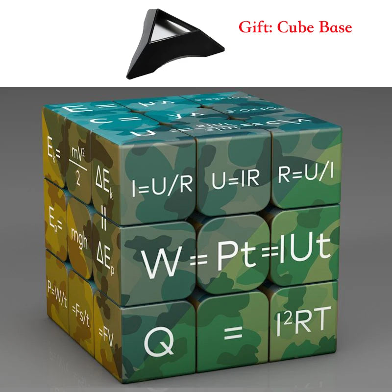 3x3x3 Magic Puzzle Cube Math Chemistry Element Physical Kids Puzzle Cube with Base Magico Cubo Children's Gifts Educational Toys