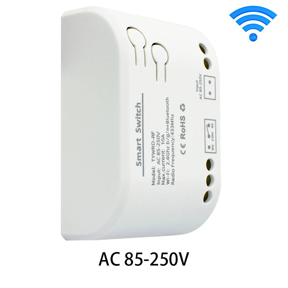 1 Channel Zigbee/WIFI Tuya Smart Relay 12V 24V 110V 220V Dry Contact NO/NC/COM Module Remote Switch for Light/Motor,Alexa Work