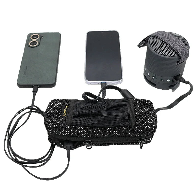 Portable Breathable Power Bank Bag for Anker A1695 & Zolo 165W, Outdoor Travel Ventilate Carrying Case