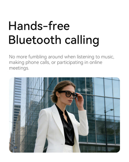 HD Camera Smart Glasses For Women Men Simultaneous Translation Eyewear Flashlight Audio And Video Recording Eyeglasses Music