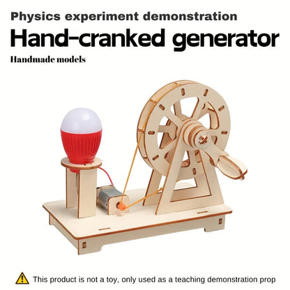 STEAM Experiment Kit Wooden DIY Toy Building Kit Hand‑Assembled Physical Science Model Science Lesson Aid For Kids 6‑14 Years