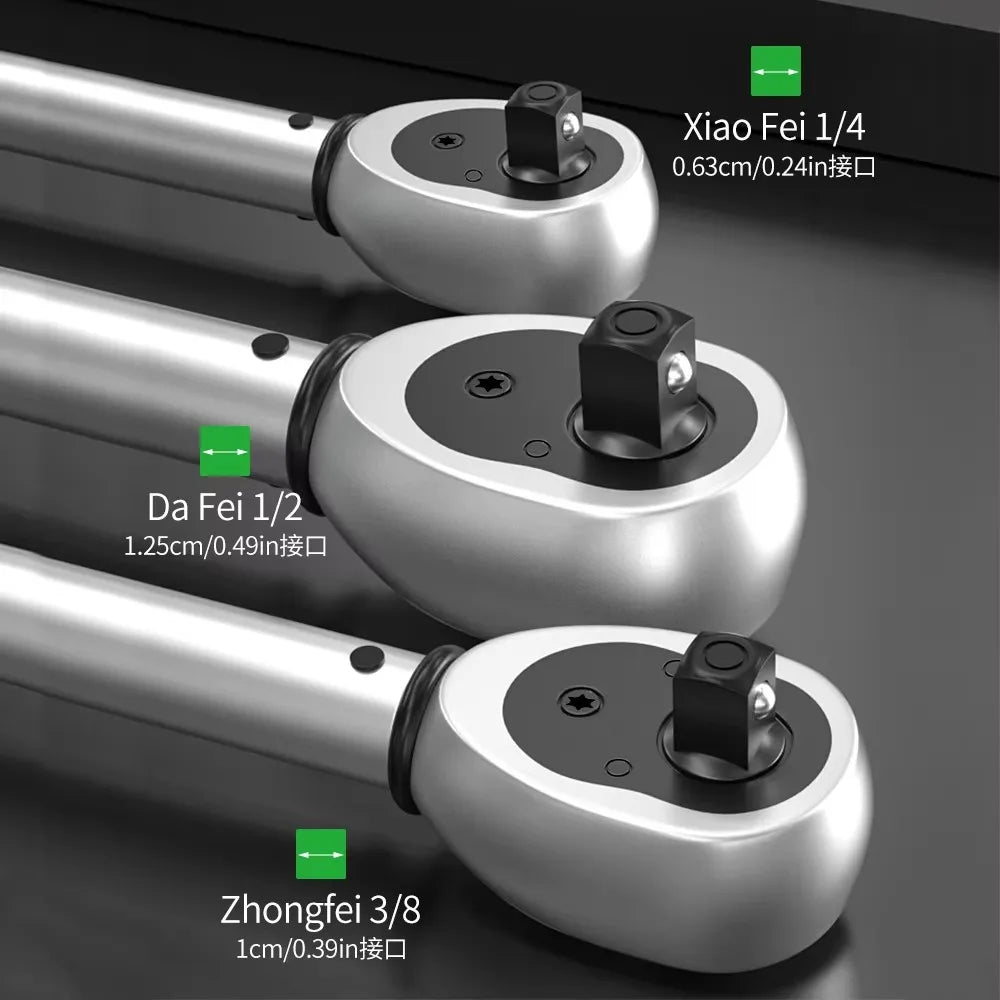 2.5-30N.m 10-120N.m 50-350N.m Torque Wrench 1/4 3/8 1/2 inch square head torque key ±3% High Accuracy Torque Wrench Professional