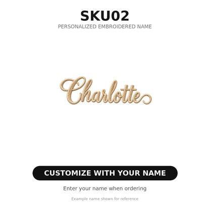 4.5cm Custom Name Embroidery Patch Sew‑on Only Personalized Name Applique for Kids Backpack Jacket Clothing DIY Decor